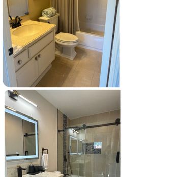 ISC Granite Factory - Bathroom 2 before and after - Cabinetry Near Me - Chino, California