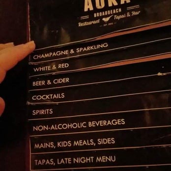 Aura Tapas & Lounge Bar - Easy menu! - Lounges Near Me - Broadbeach, QLD