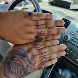 Got my purple rose and my fingers done!