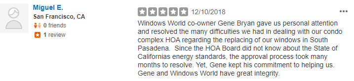 Slide of Window World - Orange County