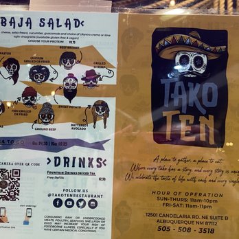 Tako Ten - Menu - Tacos Near Me - Albuquerque, New Mexico Tako Ten - Menu - Tacos Near Me - Albuquerque, New Mexico