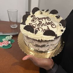 Ice cream cake side view