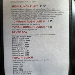 Lunch menu Lunch menu