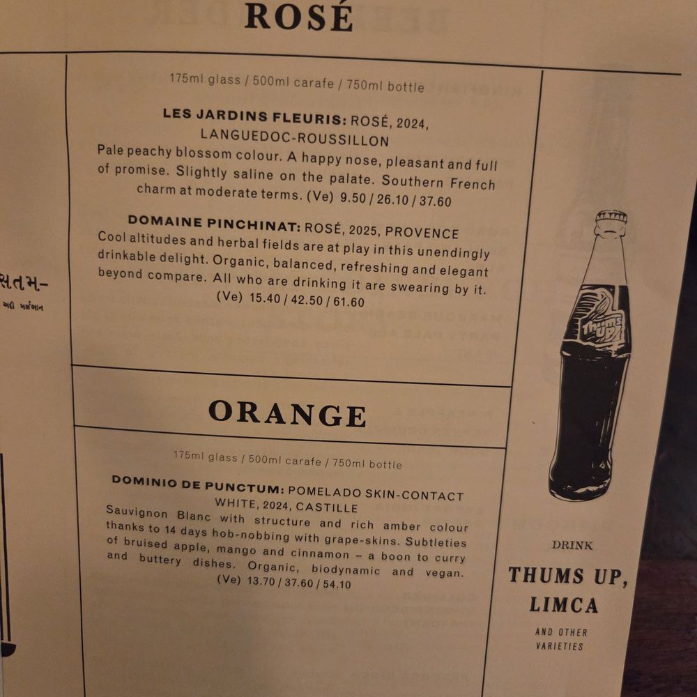 Dishoom - Rose menu - Indian Near Me - Edinburgh, EDH Dishoom - Rose menu - Indian Near Me - Edinburgh, EDH