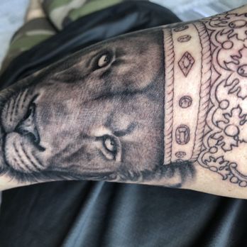 Emerald Tattoo Manteca - Lion of Judah....Not quite done, but still AMAZING !! Thank you Sailor Mike. - Tattoo Near Me - Manteca, California Emerald Tattoo Manteca - Lion of Judah....Not quite done, but still AMAZING !! Thank you Sailor Mike. - Tattoo Near Me - Manteca, California