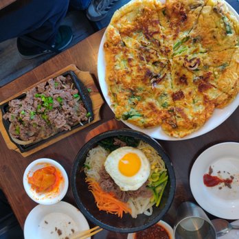 Manna - Bimbimpab seafood pancake bulgogi - Korean Near Me - San Francisco, California Manna - Bimbimpab seafood pancake bulgogi - Korean Near Me - San Francisco, California