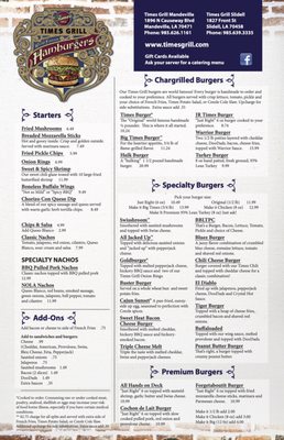 Menu photo 2 Times Grill Slidell, LA Menu photo 2 Times Grill Slidell, LA
