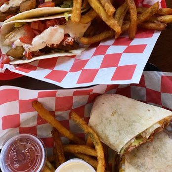 JTown's Grill - Crispy Chicken Tacos Chicken Cowboy Wrap - Bars Near Me - Jonesboro, Arkansas