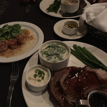 Vernon's Speakeasy - Prime rib, add on scallops, creamed spinach, asparagus, Boneless Ribeye - Steakhouses Near Me - Los Ranchos, New Mexico Vernon's Speakeasy - Prime rib, add on scallops, creamed spinach, asparagus, Boneless Ribeye - Steakhouses Near Me - Los Ranchos, New Mexico