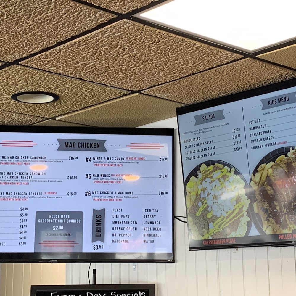Henrietta Hots - Menu board - Burgers Near Me - Rochester, New York