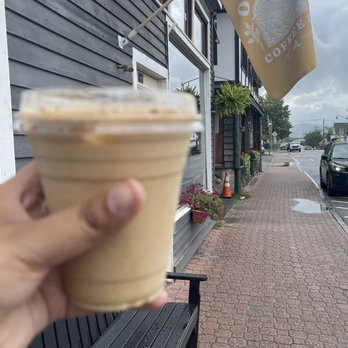 Origin Coffee - Sweater Weather Latte (iced) - Coffee & Tea Near Me - Lake Placid, New York Origin Coffee - Sweater Weather Latte (iced) - Coffee & Tea Near Me - Lake Placid, New York