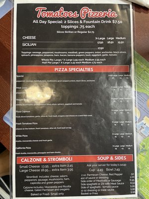 Menu photo 2 Tomatoes Pizzeria Greenacres, FL Menu photo 2 Tomatoes Pizzeria Greenacres, FL