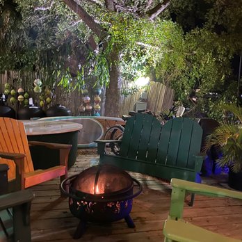 Dockside Raw Bar & Grill - a fire pit in the backyard - Seafood Near Me - Islamorada, Florida