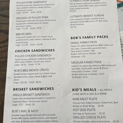 Bob’s Backyard Barbeque - Menu