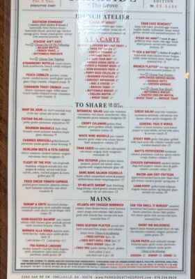 Menu photo 2 Parkside At The Grove Snellville, GA Menu photo 2 Parkside At The Grove Snellville, GA