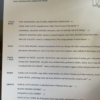 Xiao Ye - The menu, from when we went in May. - New American Near Me - Portland, Oregon