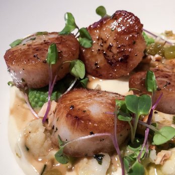 Mimosa Grill - Cast Iron Roasted Diver Sea Scallops - Southern Near Me - Charlotte, North Carolina Mimosa Grill - Cast Iron Roasted Diver Sea Scallops - Southern Near Me - Charlotte, North Carolina