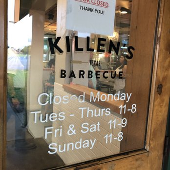 Killen's Barbecue - Hours of operation - Barbeque Near Me - Pearland, Texas Killen's Barbecue - Hours of operation - Barbeque Near Me - Pearland, Texas