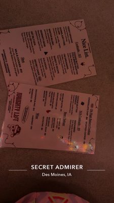 Menu photo 3 Secret Admirer Des Moines, IA Menu photo 3 Secret Admirer Des Moines, IA