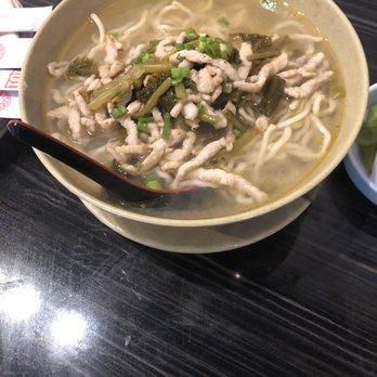 Xin Jiang BBQ - Shredded pork and pickled cabbage noodle soup - Barbeque Near Me - Houston, Texas Xin Jiang BBQ - Shredded pork and pickled cabbage noodle soup - Barbeque Near Me - Houston, Texas