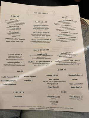 Menu photo 1 The Dime Round Rock, TX