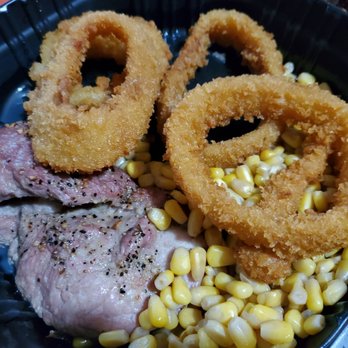Azalea Inn - Pork tenderloin with corn and onion rings - Pizza Near Me - Norfolk, Virginia