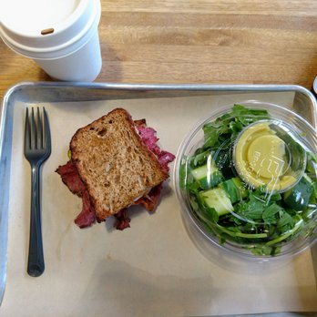 Homegrown - Combo pastrami on gluten free bread and a side salad - Sandwiches Near Me - Seattle, Washington