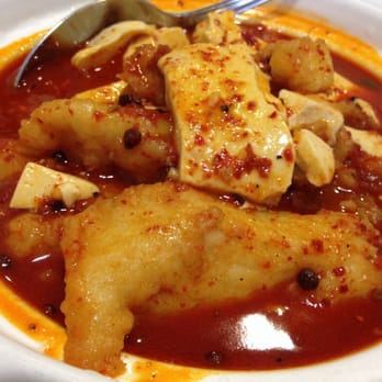 Red Chilli - the so-called "steamed" fish with tofu -- not so good when the deep-fried batter gets soggy - Chinese Near Me - Redlands, California Red Chilli - the so-called "steamed" fish with tofu -- not so good when the deep-fried batter gets soggy - Chinese Near Me - Redlands, California