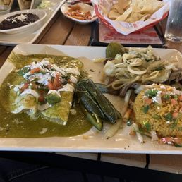 Enchiladas and steak Enchiladas and steak