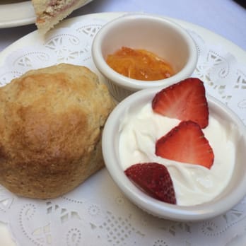 Chado Tea Room - Scones with strawberry and cream. - Tea Rooms Near Me - Hollywood, California