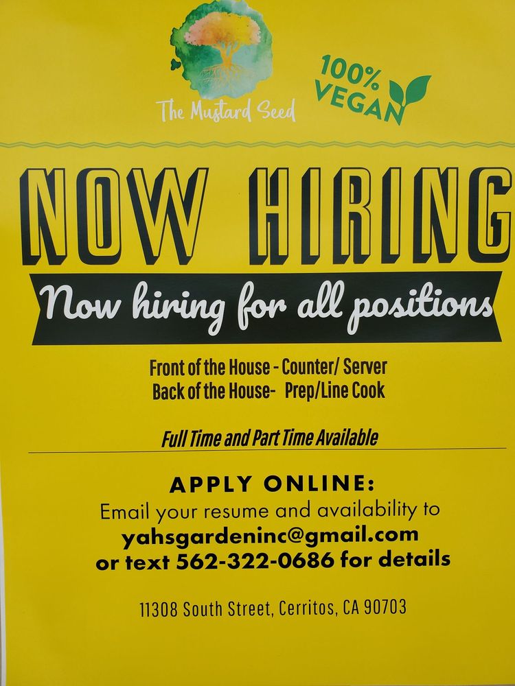THE MUSTARD SEED 11308 South St, Cerritos, California Vegan