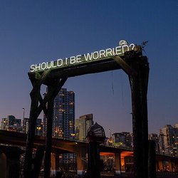 Should I Be Worried? - Just east of the Cambie Bridge, by the VPD parking lot, beside the False Creek seawall.