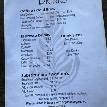 Catalina Cafe - Drink Menu - Cafes Near Me - Tallahassee, Florida Catalina Cafe - Drink Menu - Cafes Near Me - Tallahassee, Florida