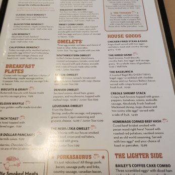 Bailey's Breakfast & Lunch - Menu - Breakfast & Brunch Near Me - Omaha, Nebraska