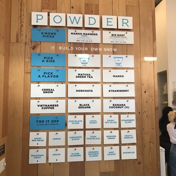 Powder - Menu as of 10/14/18 - Desserts Near Me - San Francisco, California