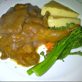The Bicycle Thief - Wine-braised rabbit with asparagus and seared polenta. - Italian Near Me - Halifax, Nova Scotia