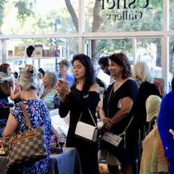 Usher Gallery - The Gallery crowded with attendees enjoying refreshments & excited to get a look at the mosaics of Filipina actress Maria Isabel Lopez.
