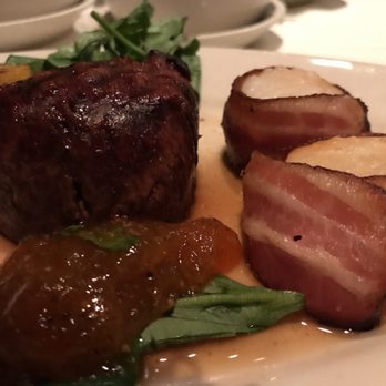 Morton's The Steakhouse - 6 oz. Filet Mignon and bacon wrapped scallops - Steakhouses Near Me - Honolulu, Hawaii Morton's The Steakhouse - 6 oz. Filet Mignon and bacon wrapped scallops - Steakhouses Near Me - Honolulu, Hawaii