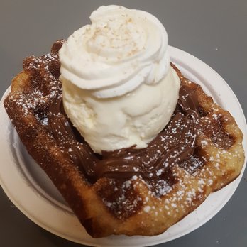 Little Gem Belgian Waffles - Smores waffle, nutella, milk and honey ice cream and creme de gem - Desserts Near Me - Berkeley, California Little Gem Belgian Waffles - Smores waffle, nutella, milk and honey ice cream and creme de gem - Desserts Near Me - Berkeley, California