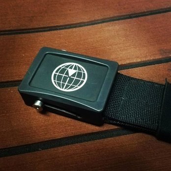 1441 Engraving - Belt buckle, black over stainless, lightly etched. Looks great! - Engraving Near Me - Brunswick, Georgia
