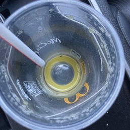 yes that black thing you see is a dead fly that was in my cup