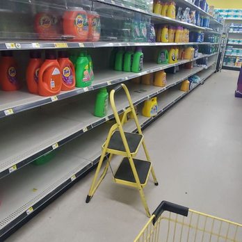 Dollar General - empty shelves in a grocery store - Discount Store Near Me - Hempstead, Texas