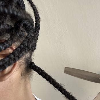 Affordable Christal Braiding - My hair is sticking out of the braid...I got these braids done Friday and its Monday now...They should NOT look like this!! - Hair Salons Near Me - avondale, Arizona