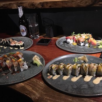 M Sushi - Our four sushi rolls...M special, futomaki, twisted mango, and rainbow - Sushi Bars Near Me - Durham, North Carolina M Sushi - Our four sushi rolls...M special, futomaki, twisted mango, and rainbow - Sushi Bars Near Me - Durham, North Carolina