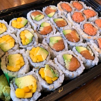 Sushi Hana - Mango avocado (left) was our favorite of the night! Alaskan (tuna, avocado, cucumber) in middle, spicy tuna (right) - Sushi Bars Near Me - Pooler, Georgia Sushi Hana - Mango avocado (left) was our favorite of the night! Alaskan (tuna, avocado, cucumber) in middle, spicy tuna (right) - Sushi Bars Near Me - Pooler, Georgia
