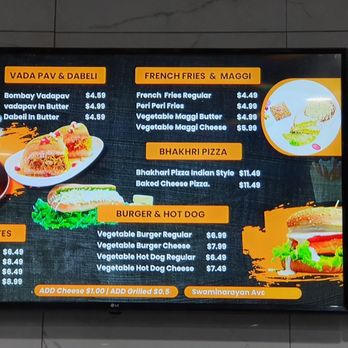 Jay Bhavani Vadapav - the menu of the restaurant - Indian Near Me - Toronto, Ontario Jay Bhavani Vadapav - the menu of the restaurant - Indian Near Me - Toronto, Ontario