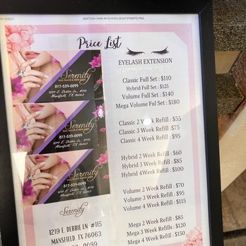 Serenity Nail Salon - Lash menu 10082023 - Nail Salons Near Me - Mansfield, Texas Serenity Nail Salon - Lash menu 10082023 - Nail Salons Near Me - Mansfield, Texas