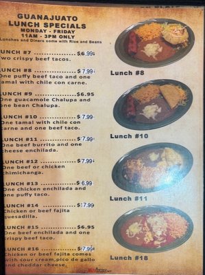 Menu photo 3 Guanajuato Mexican Restuarant Spiro, OK Menu photo 3 Guanajuato Mexican Restuarant Spiro, OK