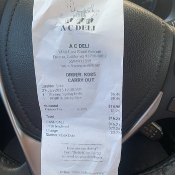 A C Deli - I spent this much to be treated with no good customer service. - Laotian Near Me - Fresno, California