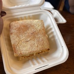 Crooked Mile - Egg and cream cheese English muffin.